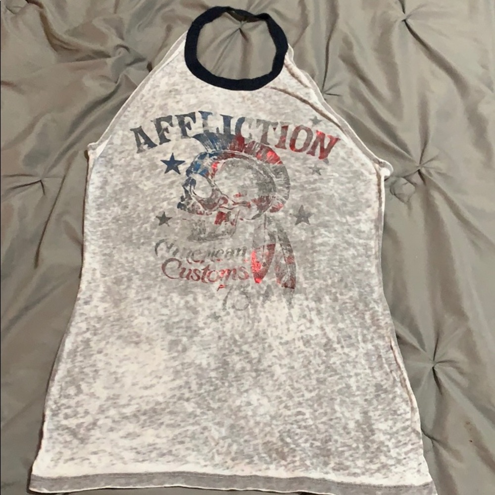 Affliction halter top